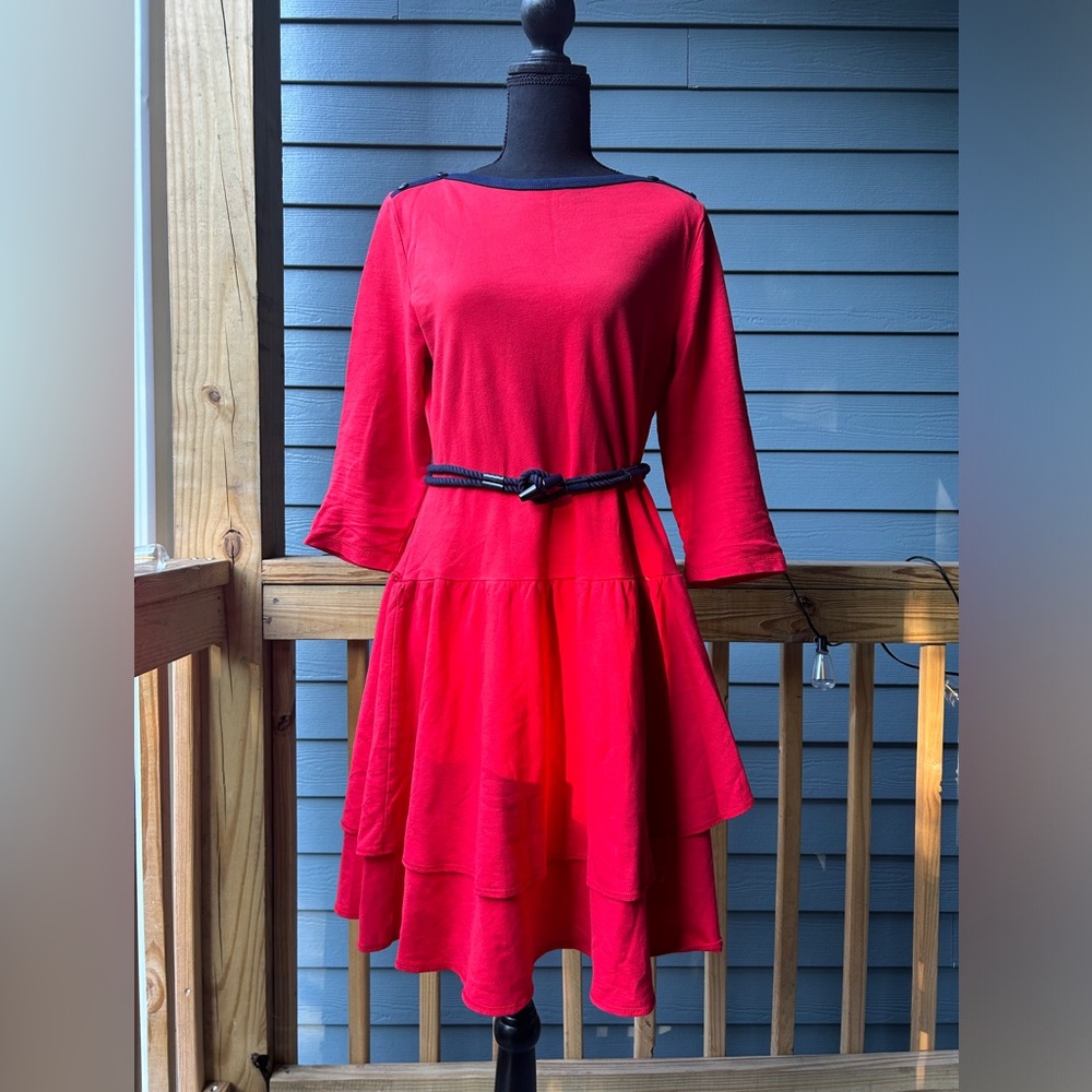 Ralph Lauren red dress with belt